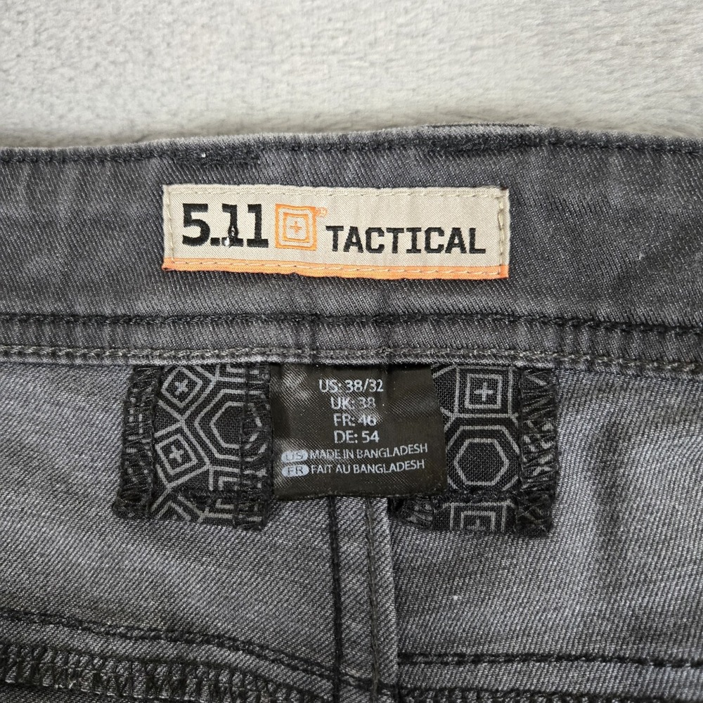 5.11 Tactical Jeans Mens 38x32 Defender-Flex Slim Denim Pants Gray 74464 - Picture 3 of 11